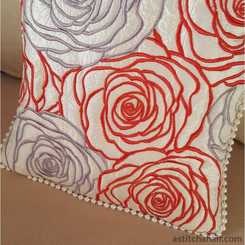 Lady in Roses Pillow Quilt - aStitch aHalf
