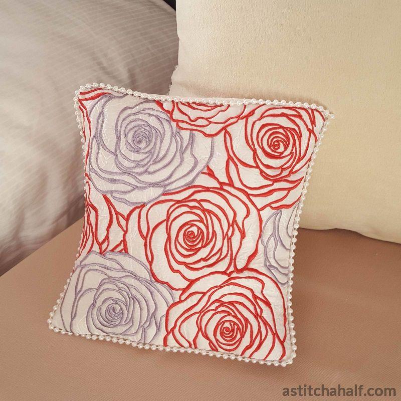 Lady in Roses Pillow Quilt - aStitch aHalf