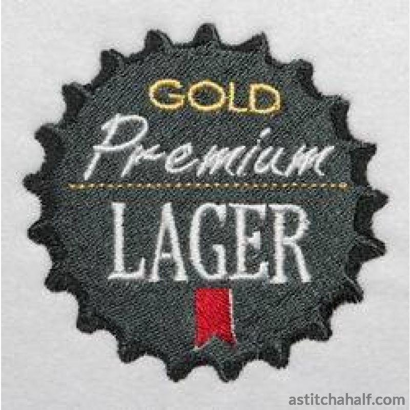 Lager Bottle Cap - aStitch aHalf