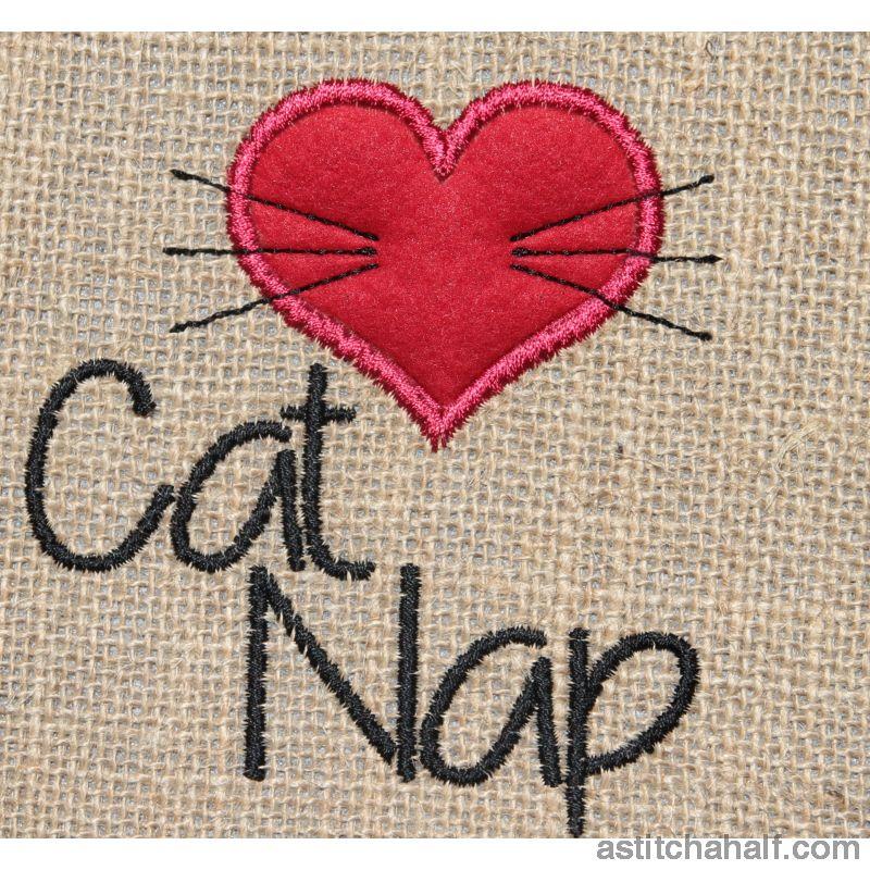 Lazy Cat Silhouette - aStitch aHalf