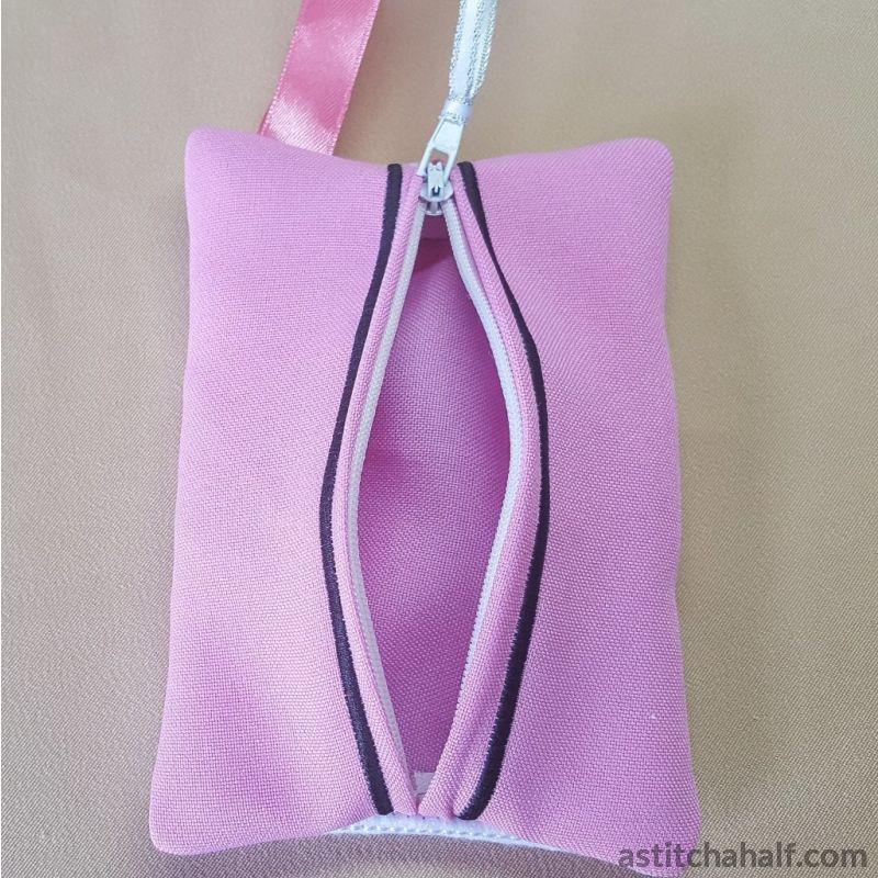 Lingerie Bag with ITH Zipper - aStitch aHalf