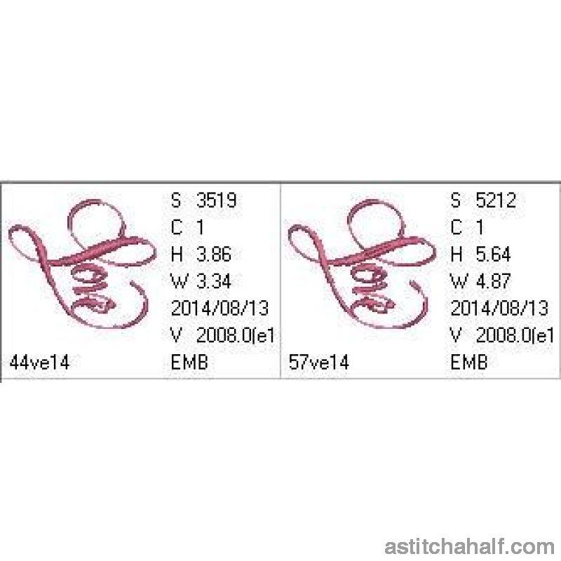 Love monogram - aStitch aHalf