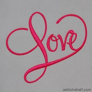 Love monogram - aStitch aHalf
