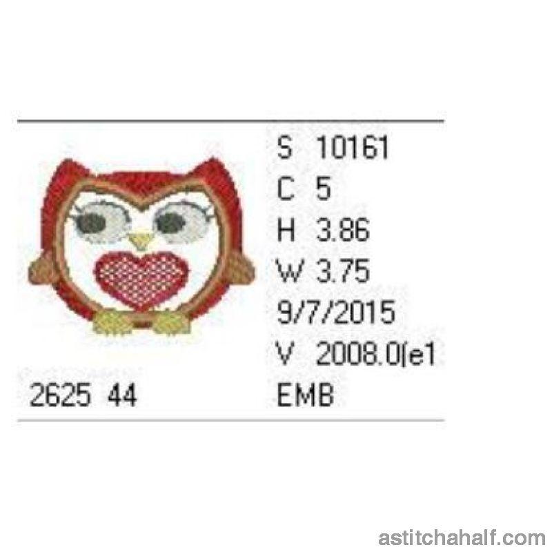Love Owl - aStitch aHalf