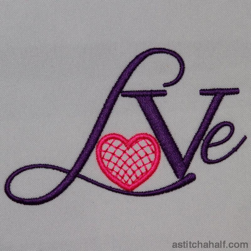 Love with lace heart - aStitch aHalf