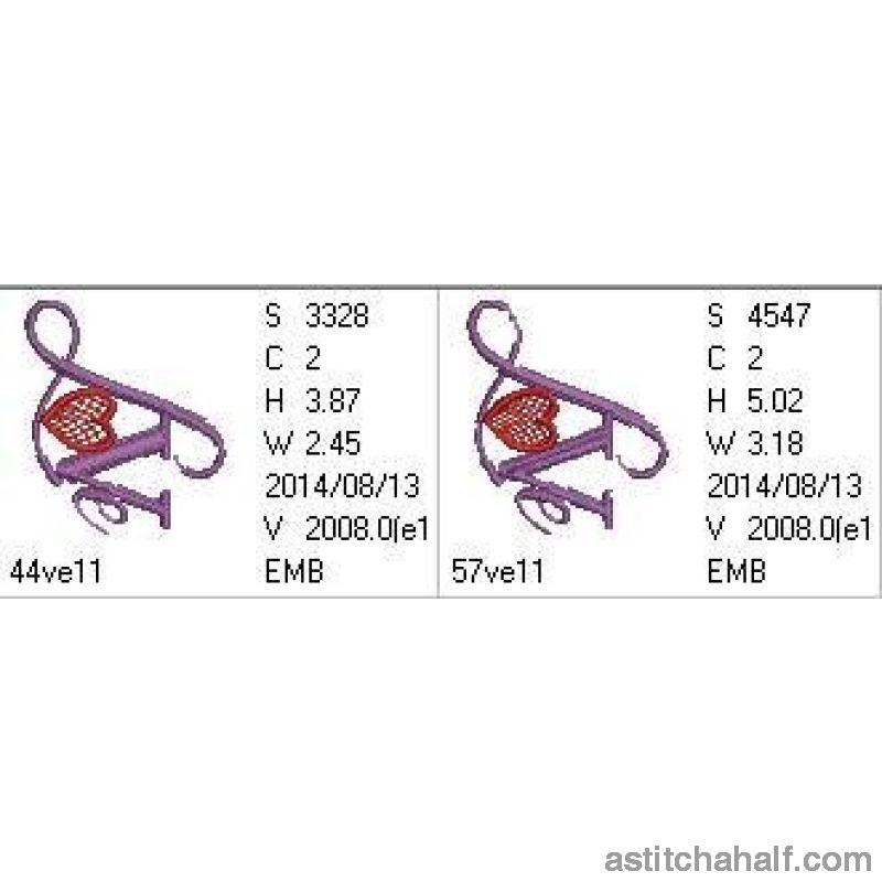 Love with lace heart - aStitch aHalf