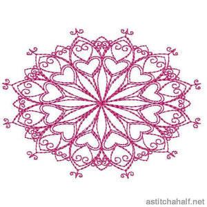 Lovely Snowflakes with Mylar Combo - aStitch aHalf