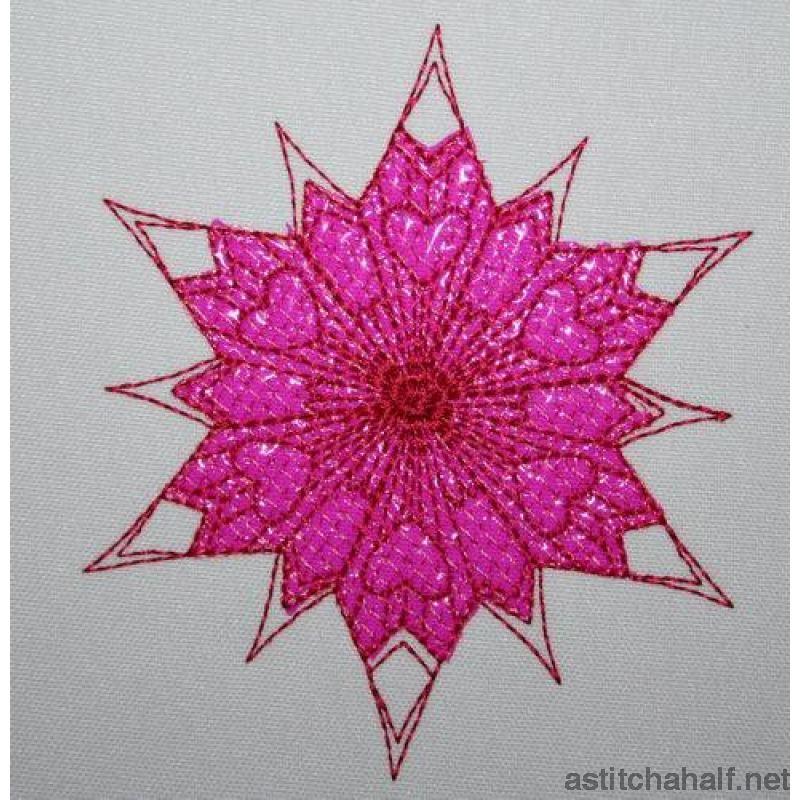 Lovely Snowflakes with Mylar Combo - aStitch aHalf