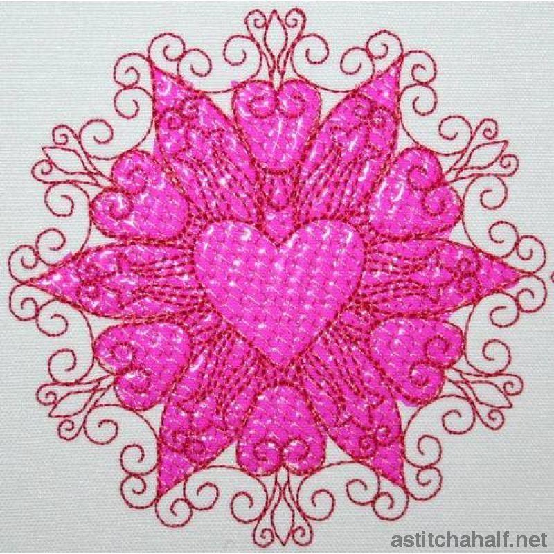 Lovely Snowflakes with Mylar Combo - aStitch aHalf