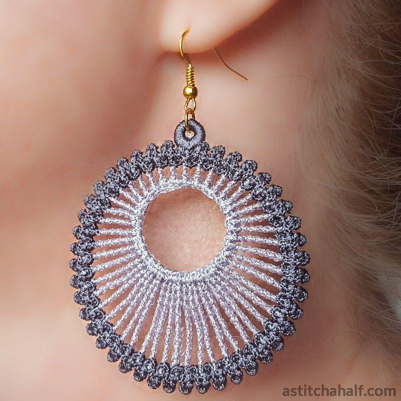 Lunar Freestanding Lace Earrings - aStitch aHalf