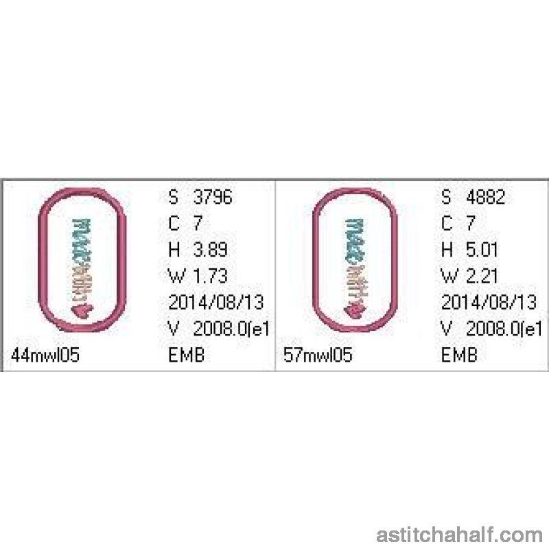 Made with love Label - aStitch aHalf