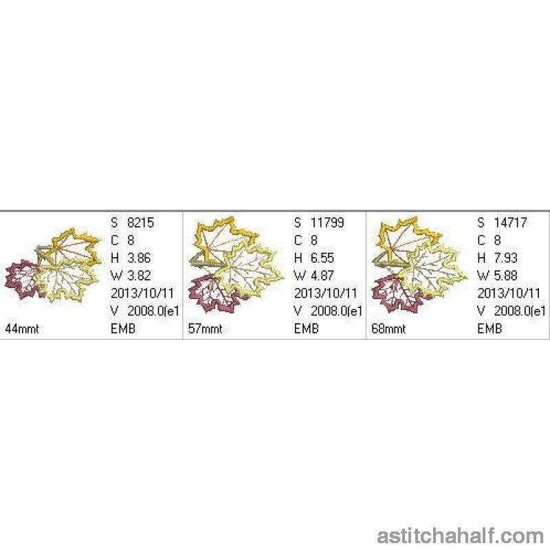 Maple Leaf Trio - aStitch aHalf