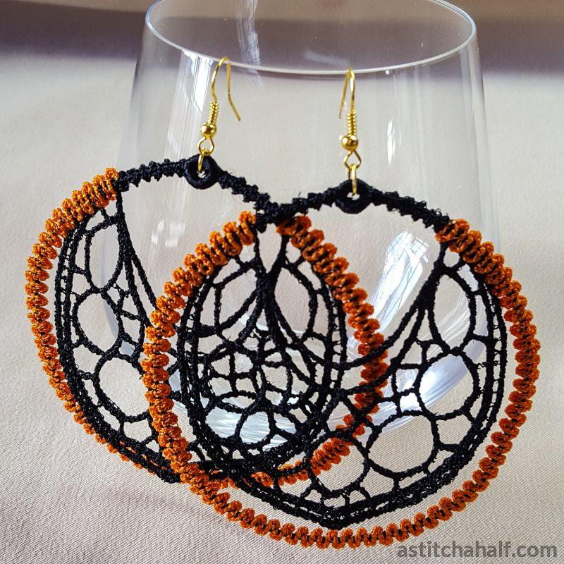 Marvelous Web Freestanding Lace Earrings - aStitch aHalf