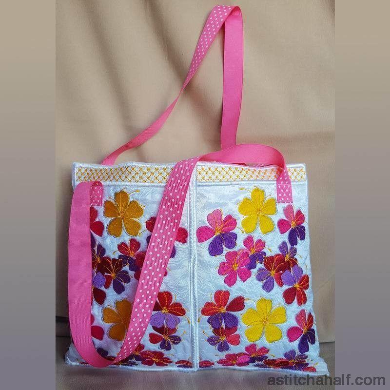 May Flowers Tote - aStitch aHalf