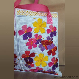 May Flowers Tote - aStitch aHalf