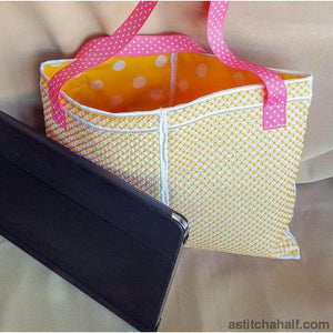 May Flowers Tote - aStitch aHalf
