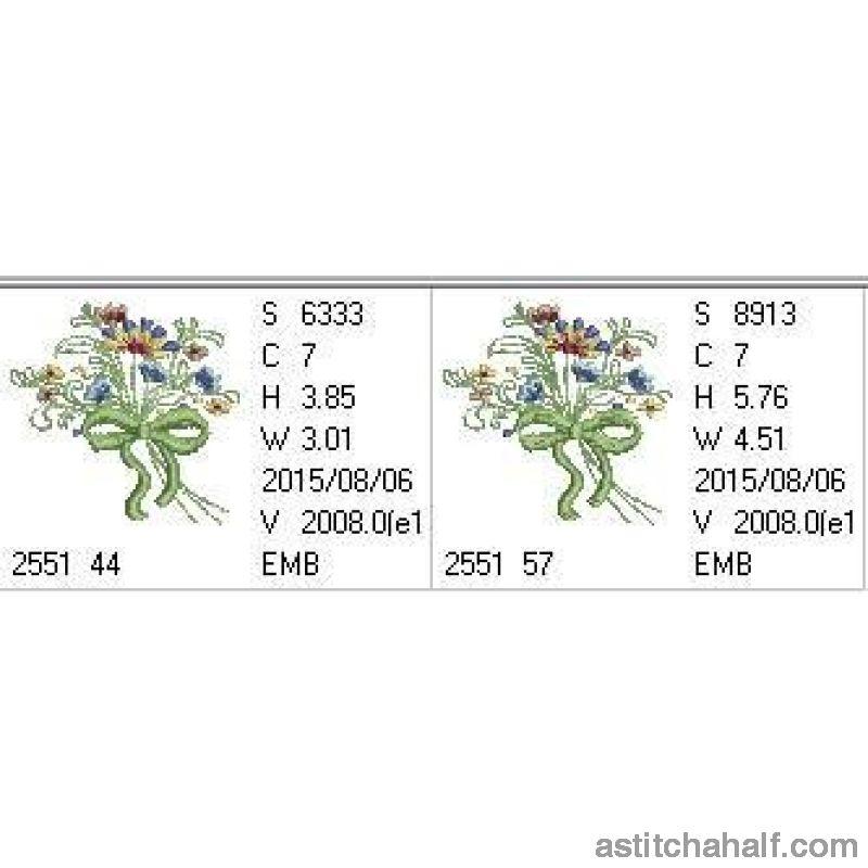 Meadow Bow Bouquet - aStitch aHalf