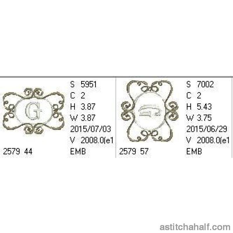 Memoirs Monogram g - aStitch aHalf