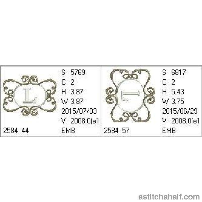 Memoirs Monogram l - aStitch aHalf