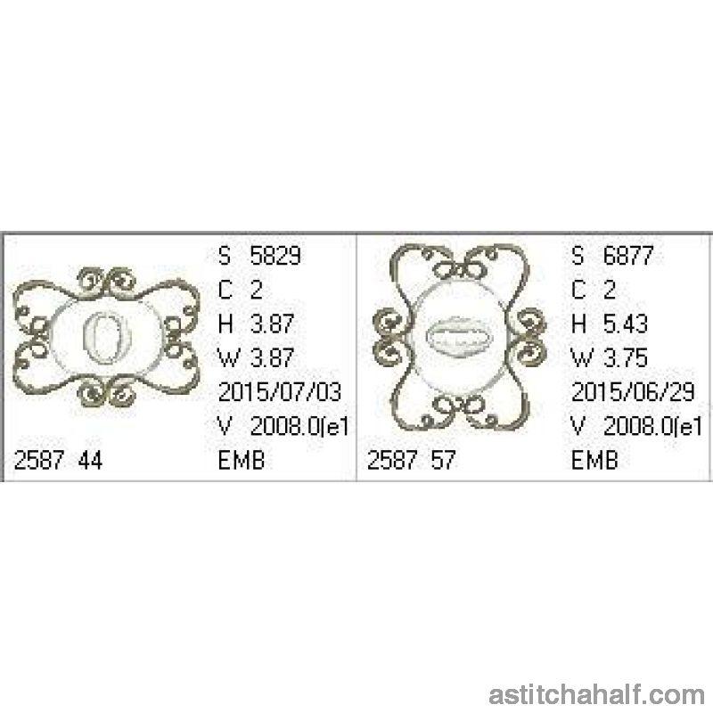 Memoirs Monogram o - aStitch aHalf