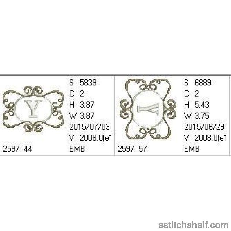 Memoirs Monogram y - aStitch aHalf