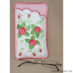 Mini Roses Eyeglass Case - a-stitch-a-half