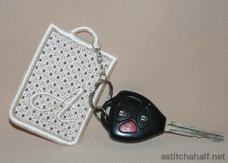 Monogram Key Tags - a-stitch-a-half
