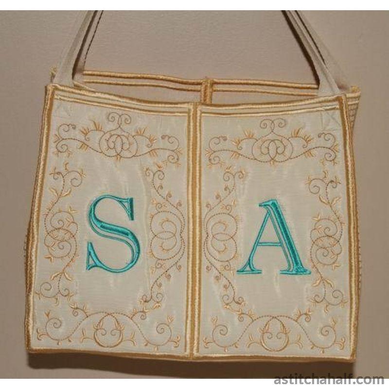 Monogram Tote Bag - aStitch aHalf