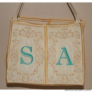 Monogram Tote Bag - aStitch aHalf