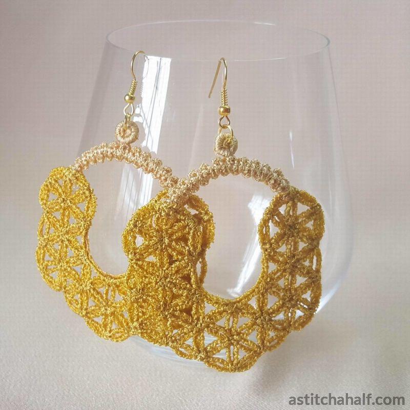 Moroccan Freestanding Lace Earrings - aStitch aHalf