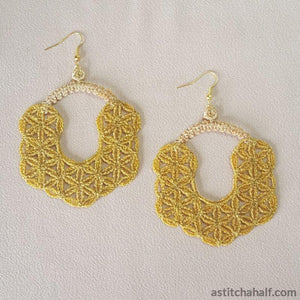 Moroccan Freestanding Lace Earrings - aStitch aHalf
