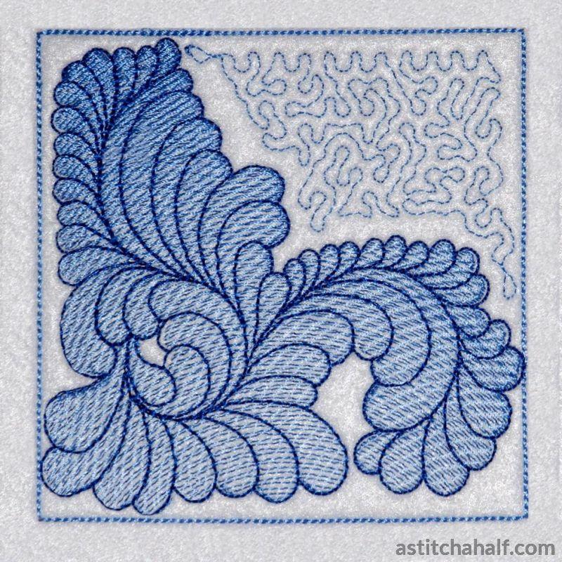 Most Popular Feathers Quilt Block - aStitch aHalf