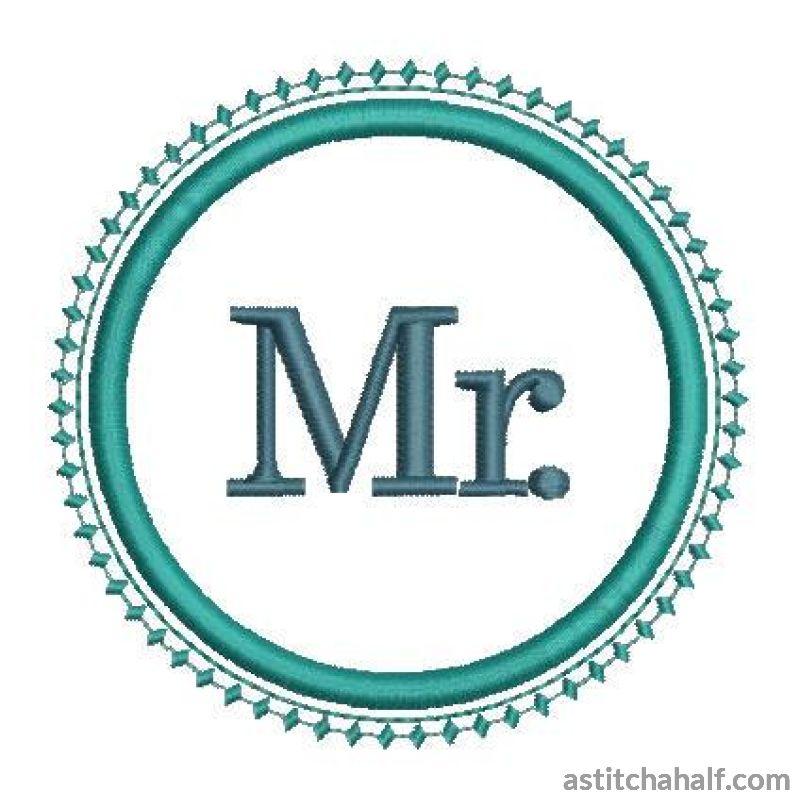 Mr in Embroidery - aStitch aHalf