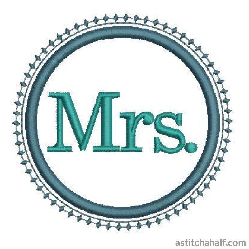 Mrs in Embroidery - aStitch aHalf