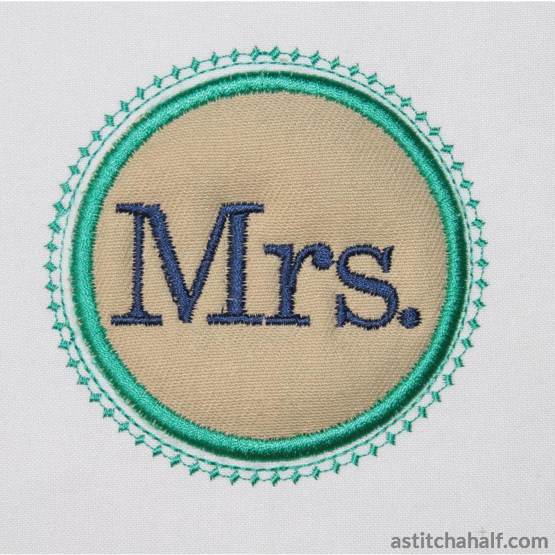 Mrs in Embroidery - aStitch aHalf