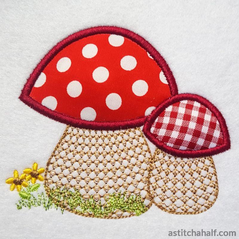 Mushroom Fun - aStitch aHalf