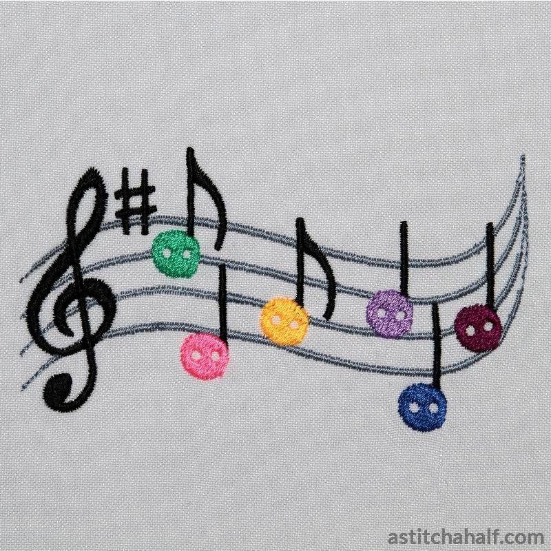 Music buttons - aStitch aHalf