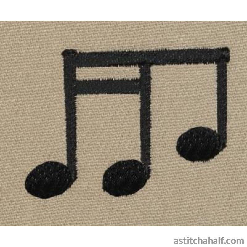 Music Notes Combo - aStitch aHalf