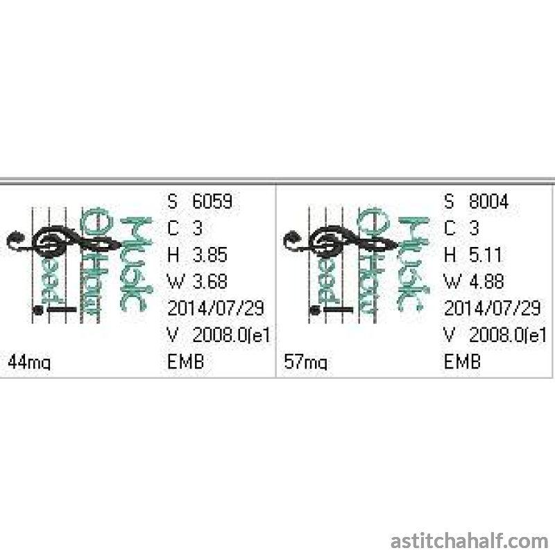 Music O How Good - aStitch aHalf