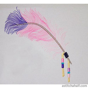 Native American Beaded Feather - aStitch aHalf