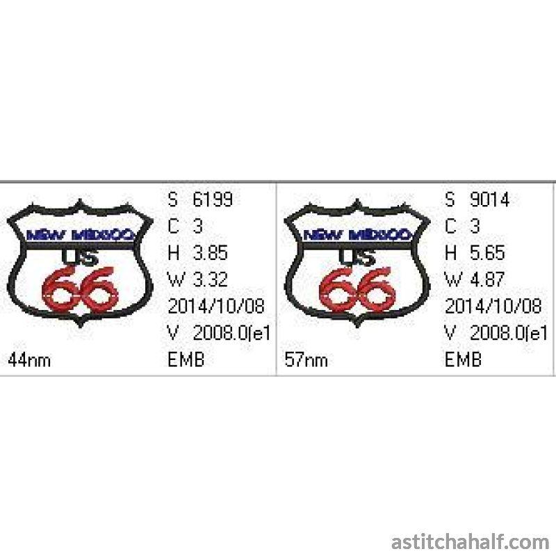 New Mexico Route 66 - aStitch aHalf