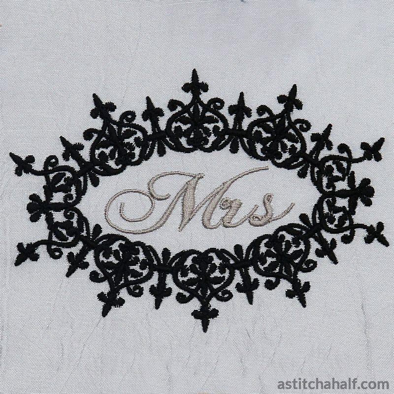 Nottingham Filigree Mr and Mrs - aStitch aHalf