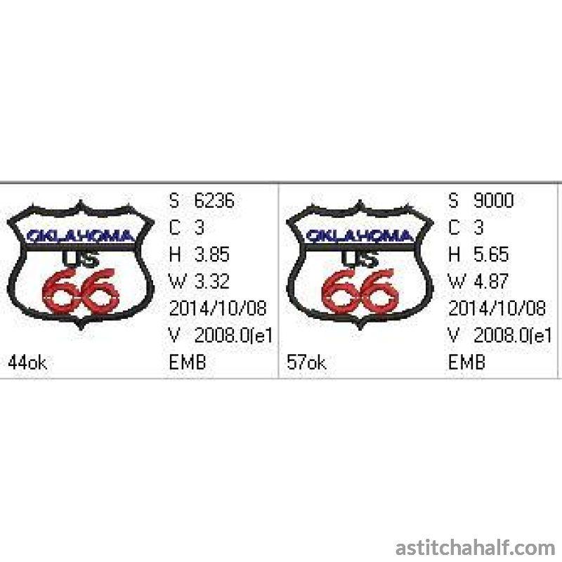 Oklahoma Route 66 - aStitch aHalf