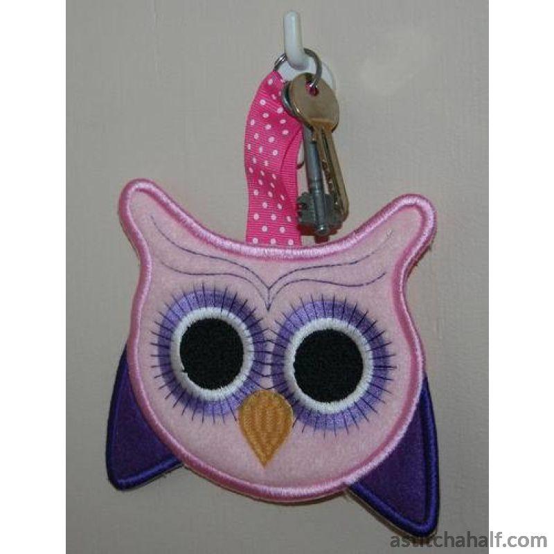 Oprah Owl Key Tag or Patch - a-stitch-a-half