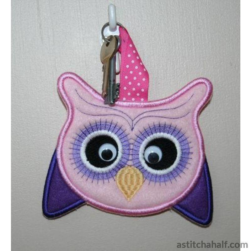 Oprah Owl Key Tag or Patch - a-stitch-a-half
