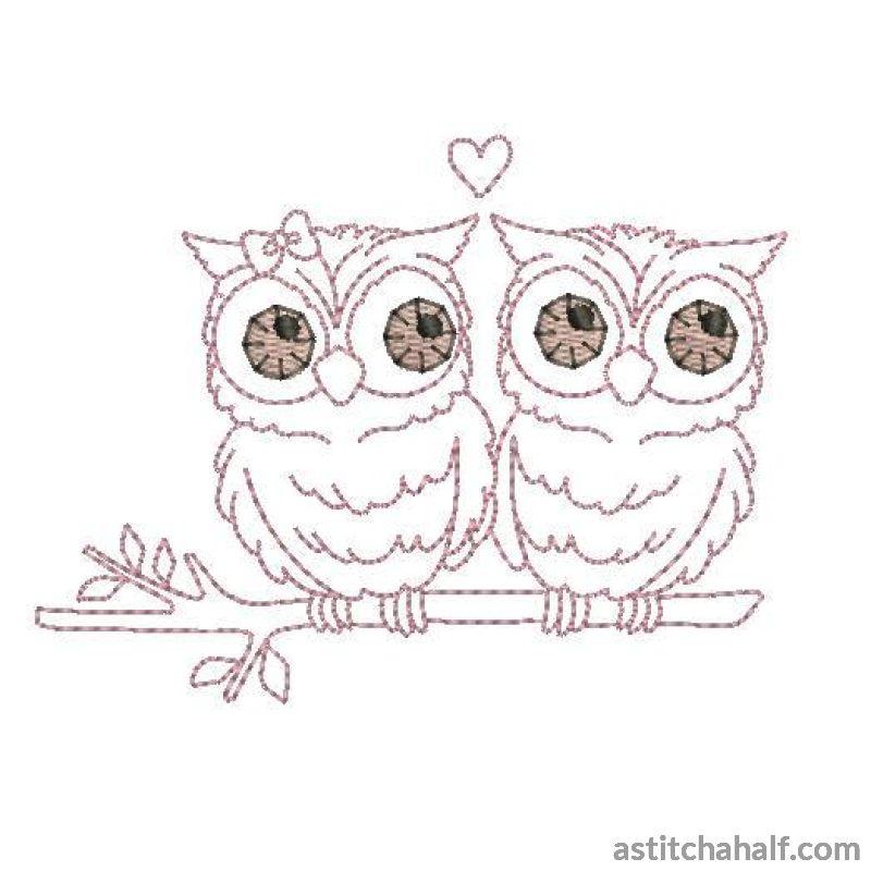 Owls of a Feather Combo - aStitch aHalf