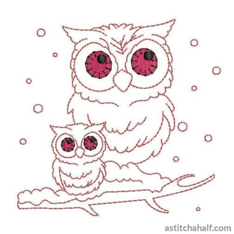 Owls of a Feather Combo - aStitch aHalf