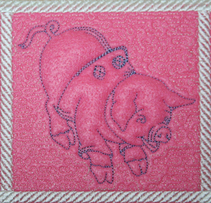 Trapunto Love aPiggy - a-stitch-a-half