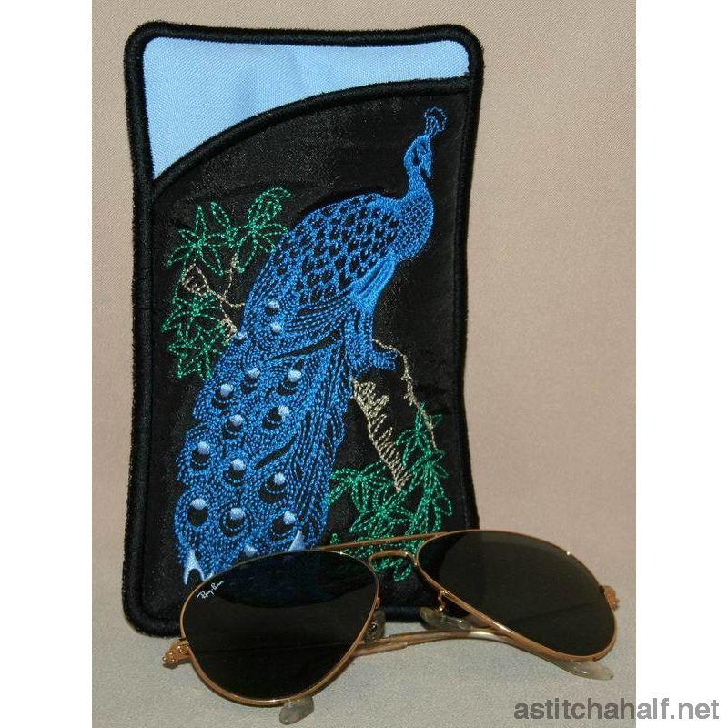 Peacock Eyeglass Cases 01 - a-stitch-a-half