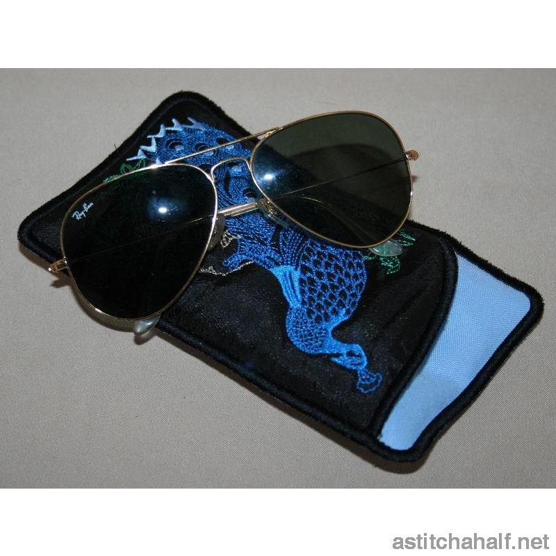 Peacock Eyeglass Cases 01 - a-stitch-a-half